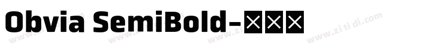 Obvia SemiBold字体转换